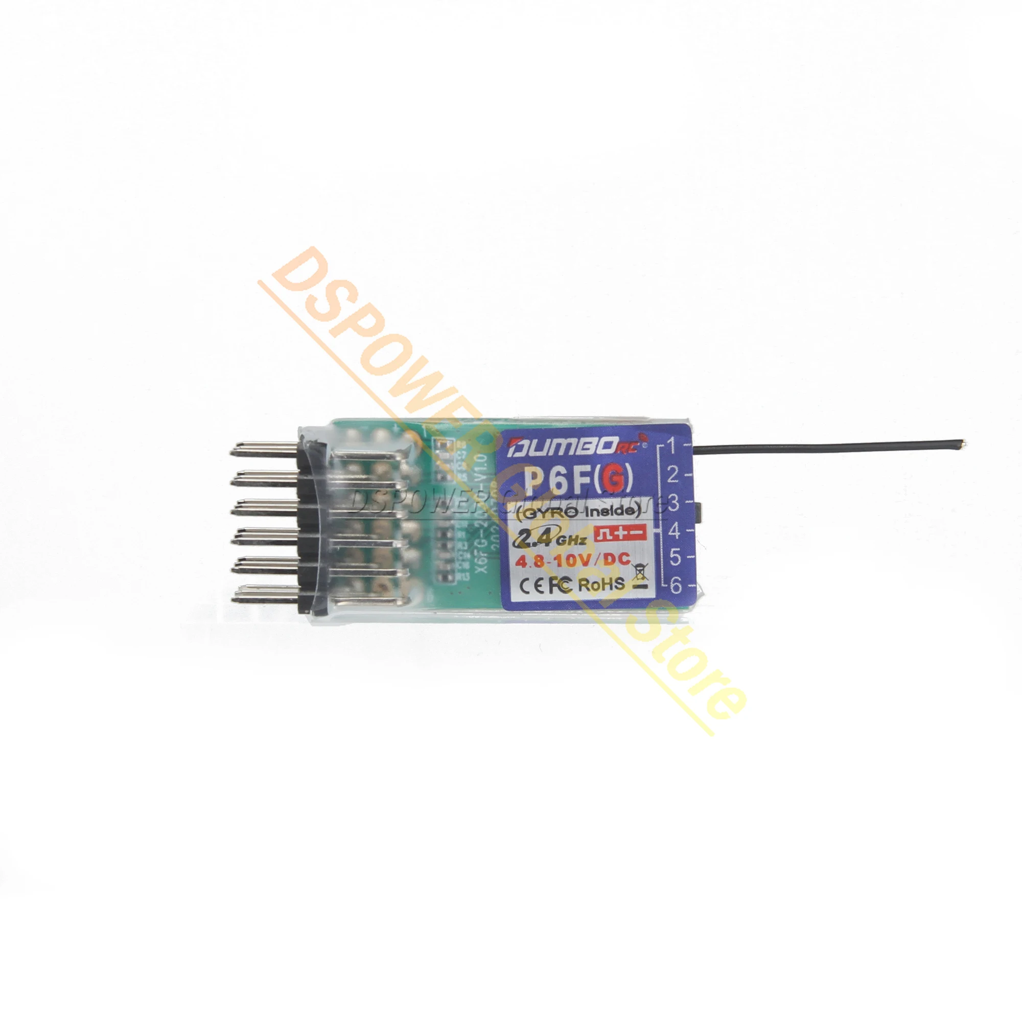 DUMBORC P6DC P10FG P4FMG P6FG MINI Empfänger 4CH 6CH 10CH 10 Kanal Gyro 4,8-10 V Spannung Rückkehr für X4 X6 DDF-350 RC Auto Boot