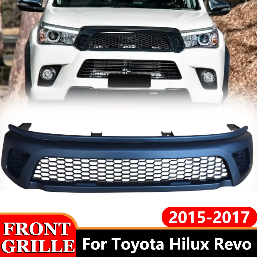 

Car Front Grille For Toyota Hilux Revo 2015 2016 2017 TRD Style Front Hood Bumper Racing Radiator Grills Exterior Accessories
