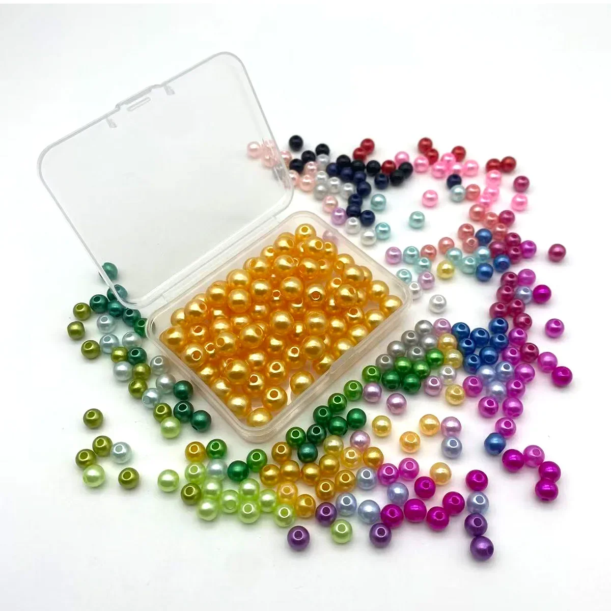 

25 Colors ABS Imitation Pearl Bulk 6/8/10mm Handmade DIY Beads for Necklace Bracelet Jewelry Making Material Package