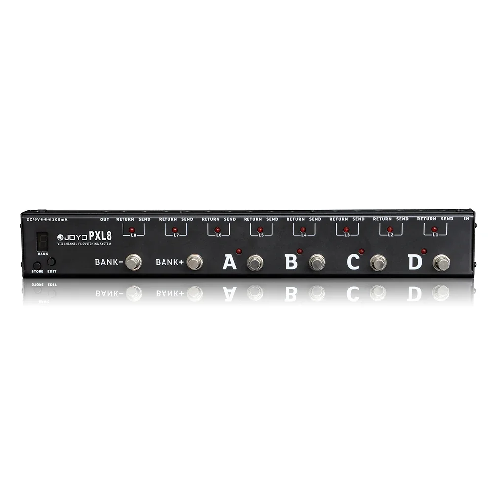 JOYO PXL8 Guitar Pedal Controller Foot Controller 8 Group FX Loop 8-15V DC Guitar Effect Controllers Guitar Parts & Accessories