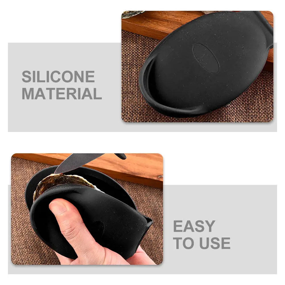 Oyster Shucker Hand Clip Silicone Nonslip Holder Ergonomic Fast Open Shell Seafood Peeling Hands Guard Kitchen Utensil