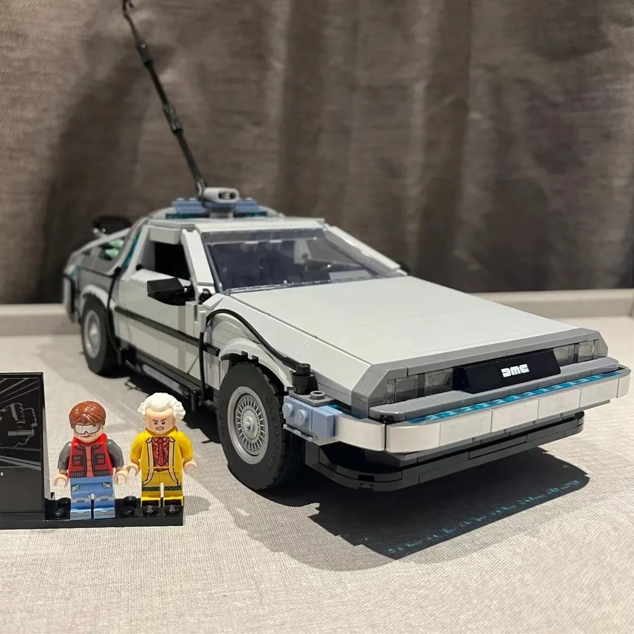 1872PCS Icons Technical Car Back to the Future Time Machine MOC 1030 Building Blocks Model Vehicle Bricks Toys For Kid Fit Gift