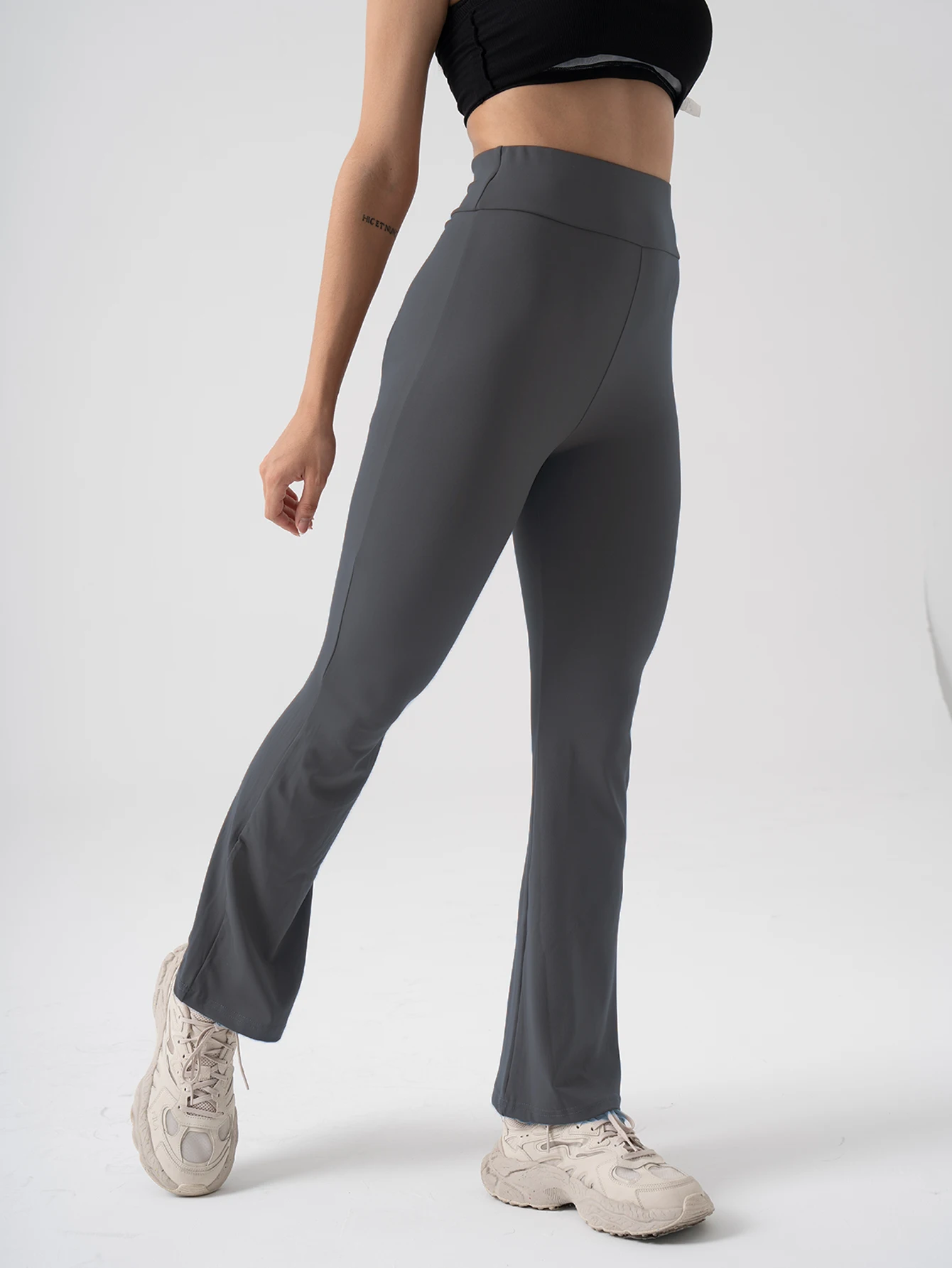 Women High Waist Flared Yoga Pants Tummy Control Bootcut Leggings Buttery Soft Stretch Athletic Pants for Workout Running Casual