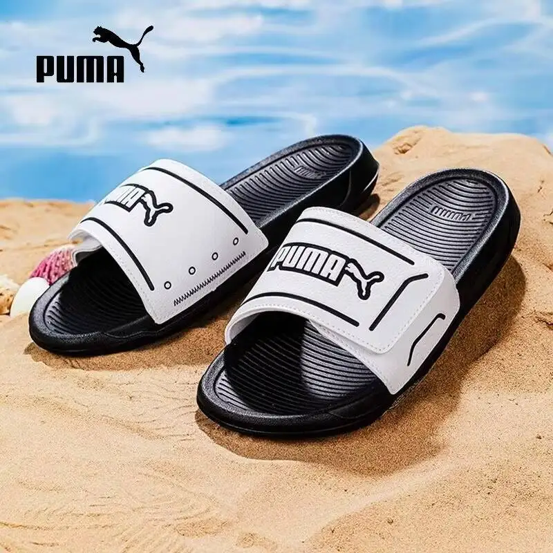 

Новые унисекс-шлепанцы PUMA 2026 с регулируемой застежкой, артикул 400338-02, верх на липучке, подошва из ЭВА, повседневные сандалии