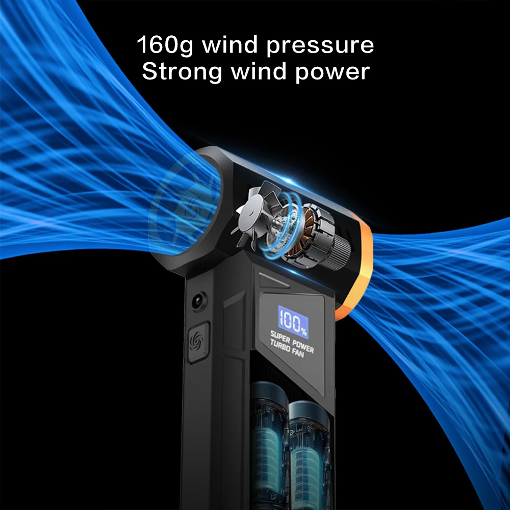 منفاخ مروحة توربو عالي السرعة 110,000 دورة في الدقيقة مكنسة كهربائية محمولة قوية مع لون جديد مثالية لإزالة الغبار
