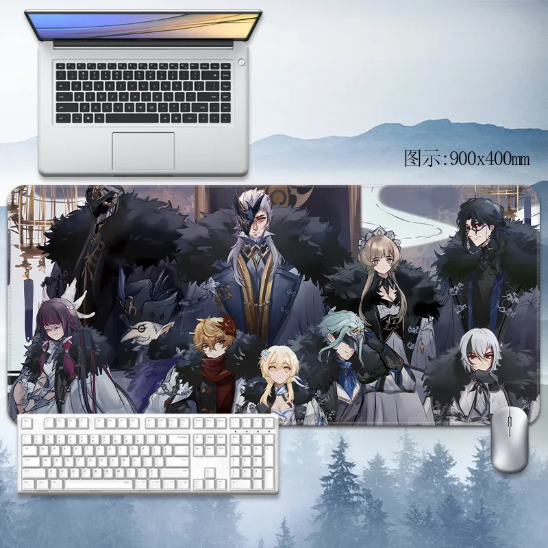 Fools the Executioner Mouse Pad Arlecchino Cvlynn Columbia Tartaglia Genshin Impact Large Table Mat Anime Dottore Game Pads