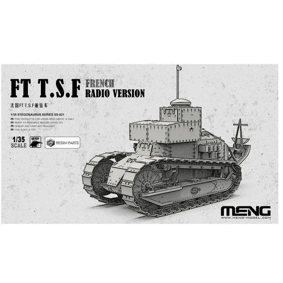 

MENG SS-021 1/35 French FT T.S.F. Radio Version(With Contain Parts) Military Assembly Model