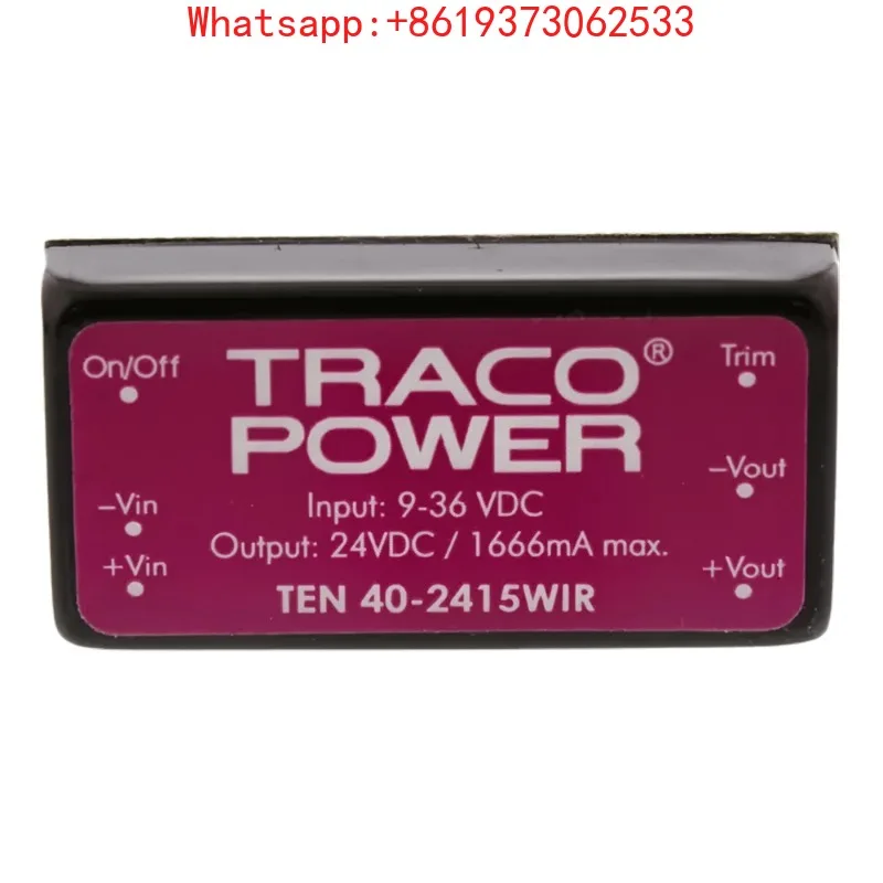 

Преобразователь DC-DC TRACOPOWER TEN 40WIR, 24В DC / 1.67А выход, вход 9-36В DC, 40Вт, сквозное крепление, +85°C ° Максимальная температура C