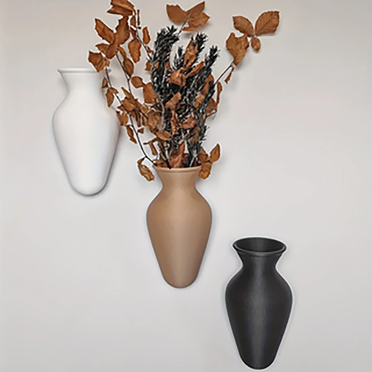 Cross - border Retro Wall - Mounted Vase, Art - style Wall Decoration, Suitable for Dried Flower Arrangement Scenarios