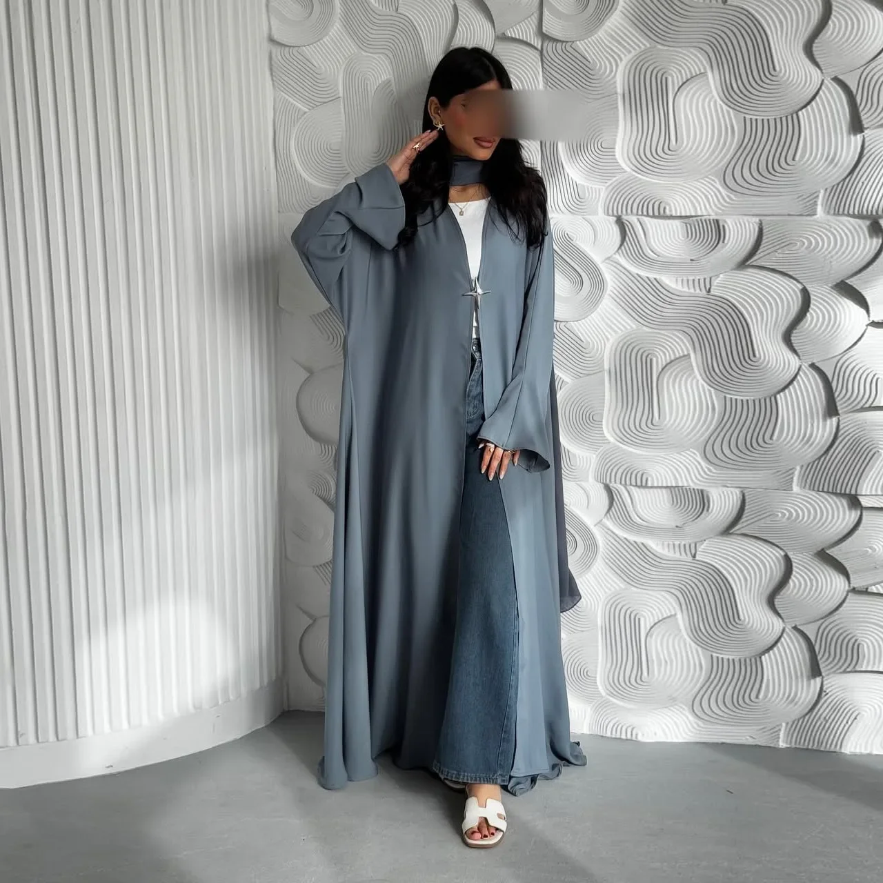 

Muslim Dress Women Kimono Cardigan Dubai Open Abaya Turkey Kaftan Eid Djellaba Islam Clothing Robe Kebaya Caftan Marocain Femme