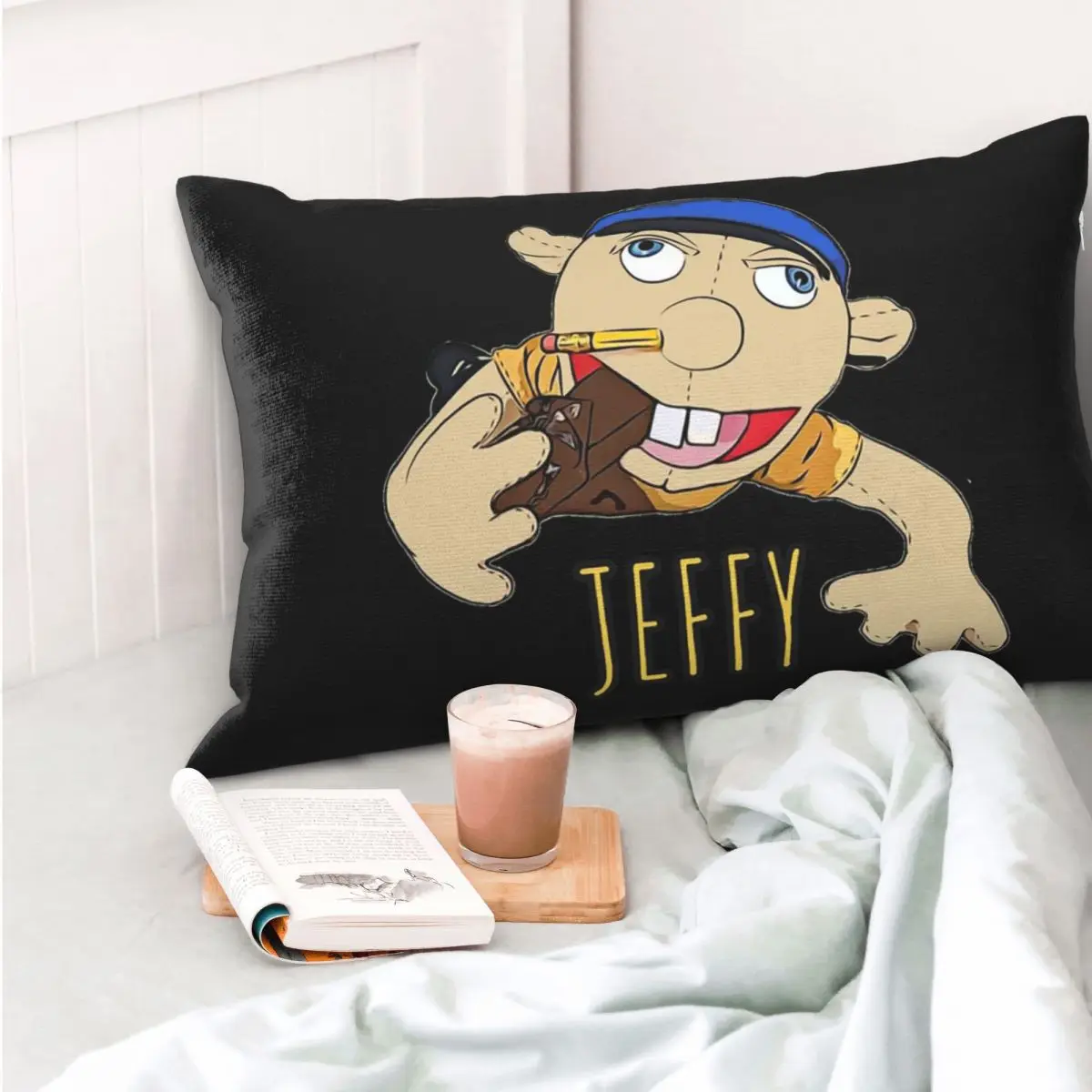 Jeffy The Puppet Hot Selling! Rectangle Pillowcase Cushion Cover Decorative Bedroom Bed Home Comfort Throw Pillow