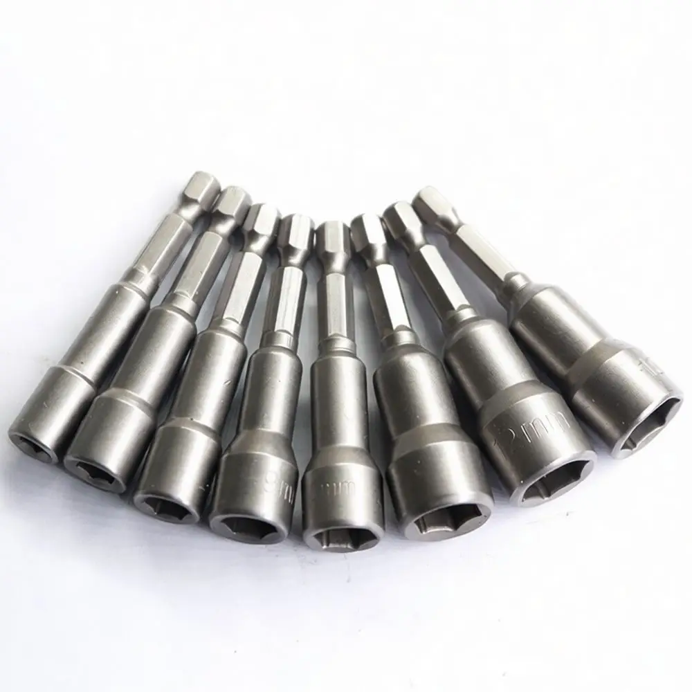 Magnetic Hex Socket Nut Setter Adapter 65mm Chrome Vanadium Steel Power Drill Impact Driver Bit For Fuxin Hand Tool Accessory