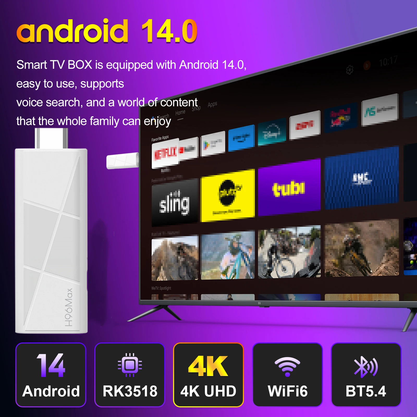 Gaming Console For Android Tv - جهاز H96 Max RK3518 أندرويد 14.0