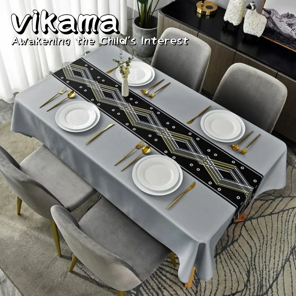 VIKAMA Nordische wasserdichte Tischdecke, moderne Heimtextilien-Tischdecke, geeignet für Couchtische und Esstische