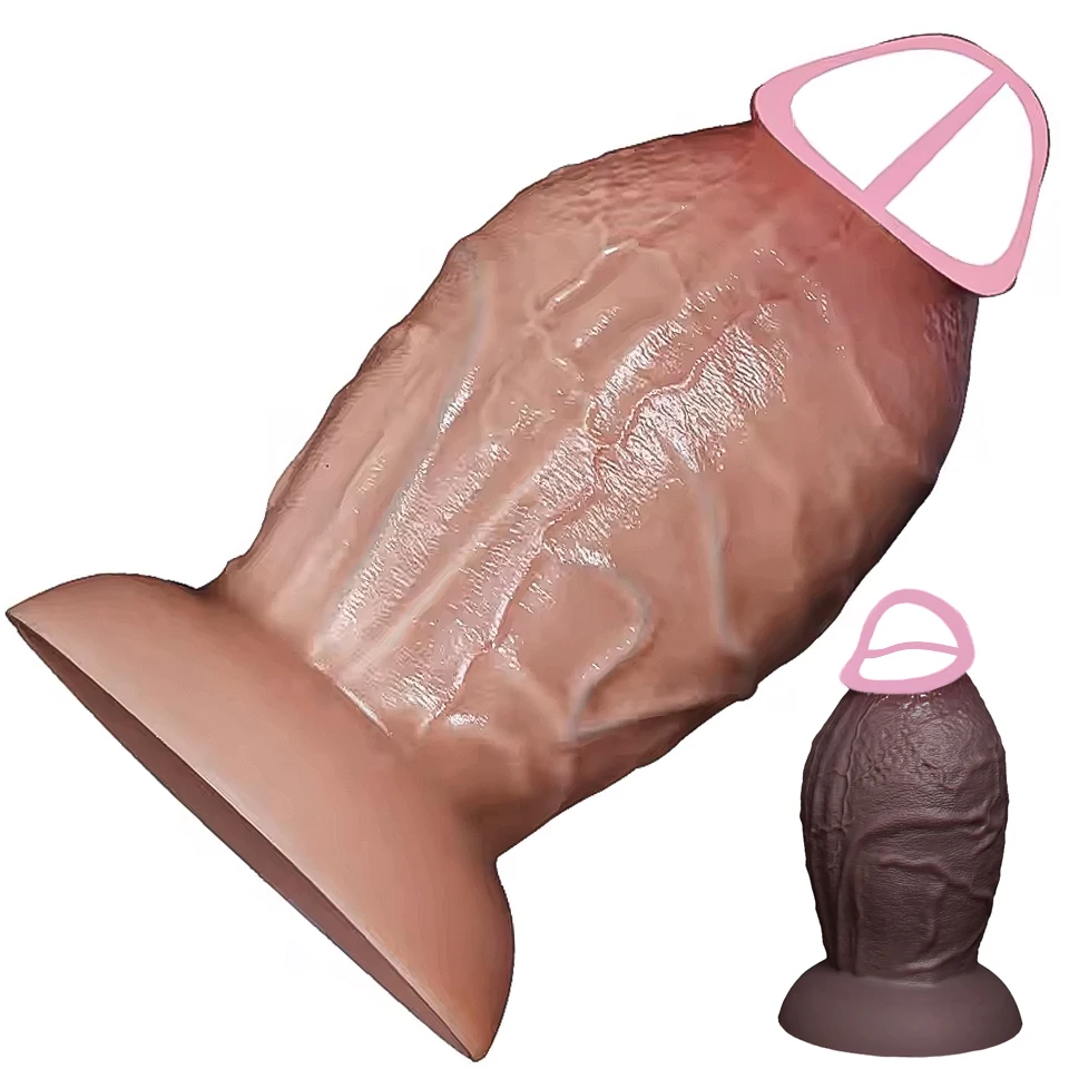 Huge Super Thick Realistic Anal Plug Big Butt Plug Strong Suction Cup Soft Silicone Anal Dildo Sex Toys G-spot For Women Men Gay
