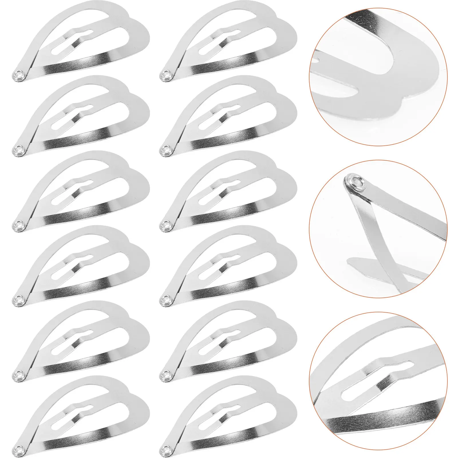 

100Pcs Heart Hair Clips Stylish Heart Hairpin Girls Barrette Decorative Hair Accessories for Women Valentine Gift