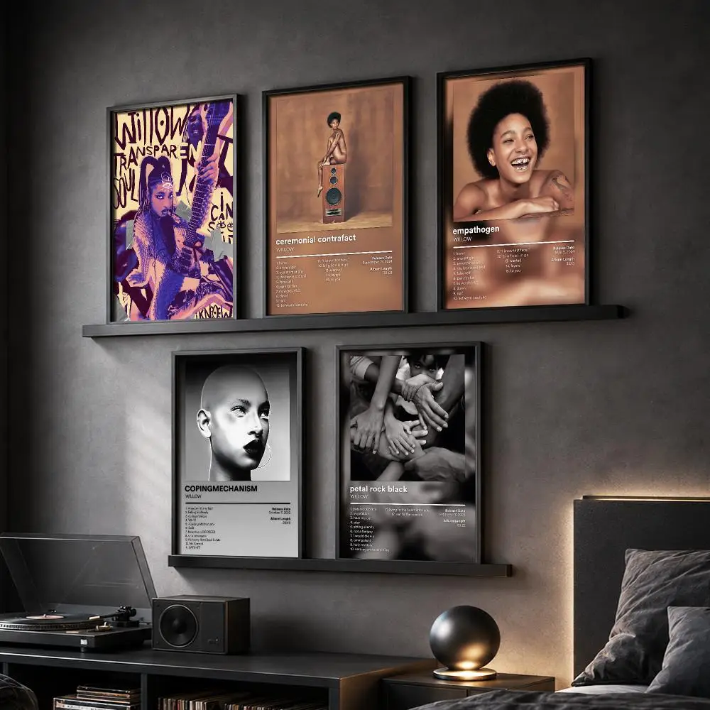 W-Willow Smith Album Music Painting Calligraphy Canvas Poster Hallway Bedroom Living Room Home Bar Decoration Interior Wall