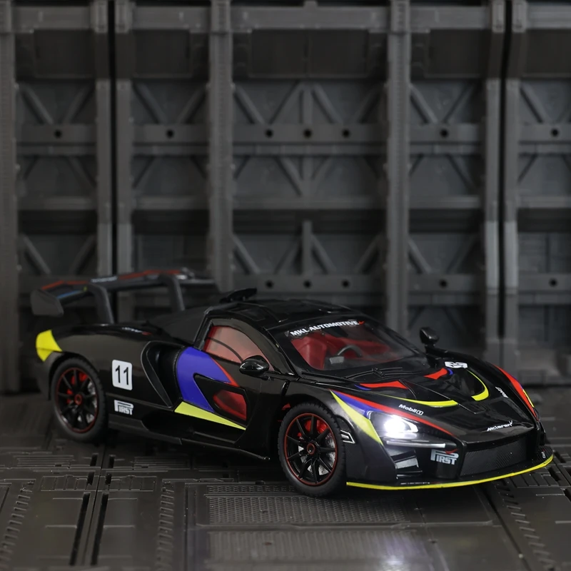 Modelo de coche de aleación McLaren Senna 1:24, puertas y capó de motor, el maletero se puede abrir, se puede dar como regalo de cumpleaños para amigos