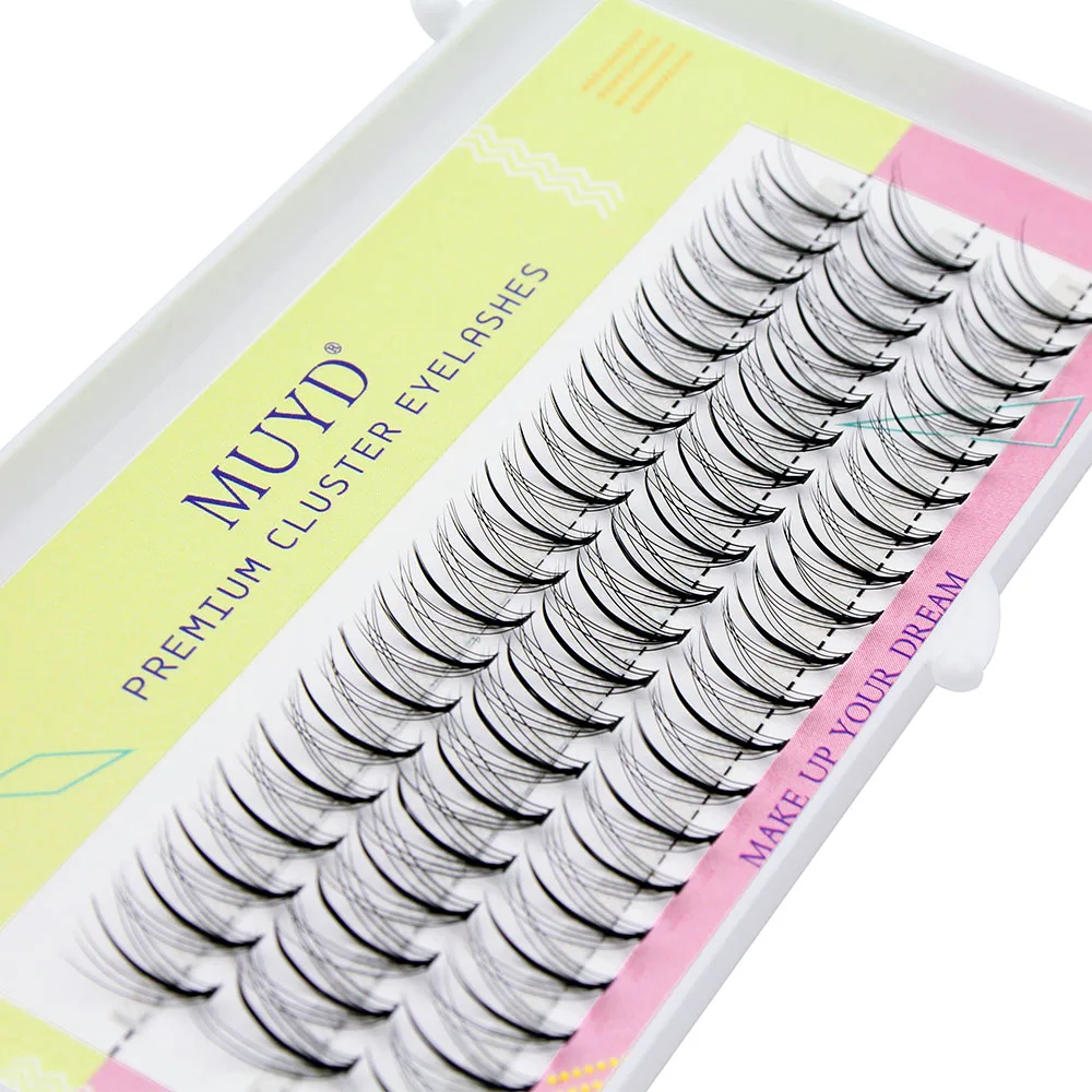 MUYD Professional 60 Clusters Single Tuft of Sandwich Eyelash Extension Grafting False Individual Lashes Personal Makeup Cilas