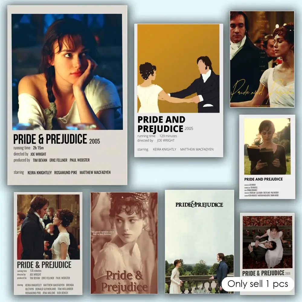 Pride And Prejudice Classic Moisture Resistant Ready Made No Frame Needed Retro Adhesive Backing Poster
