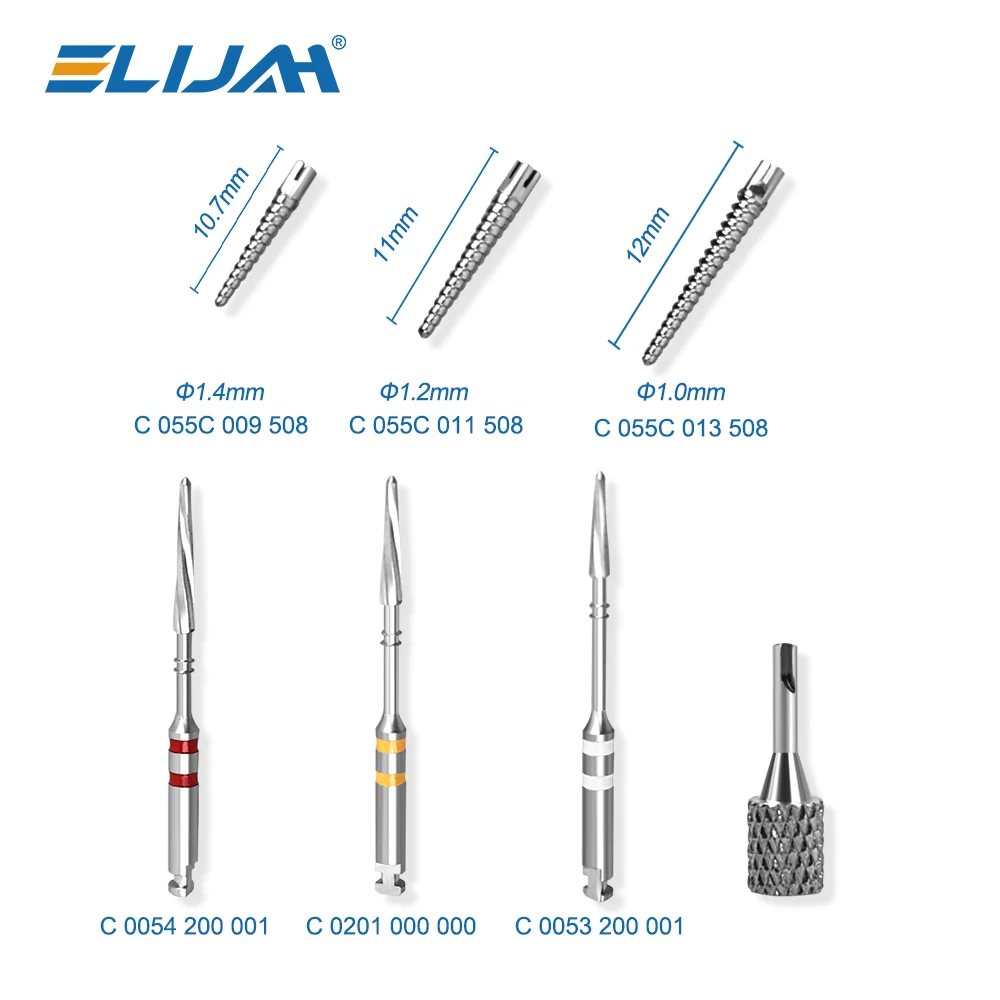 

ELIJAH 120Pcs Dental Endo Screw Posts Mooser System Integral Set CT4 Medical Pure Titanium Root Canal Pins Dentistry Material