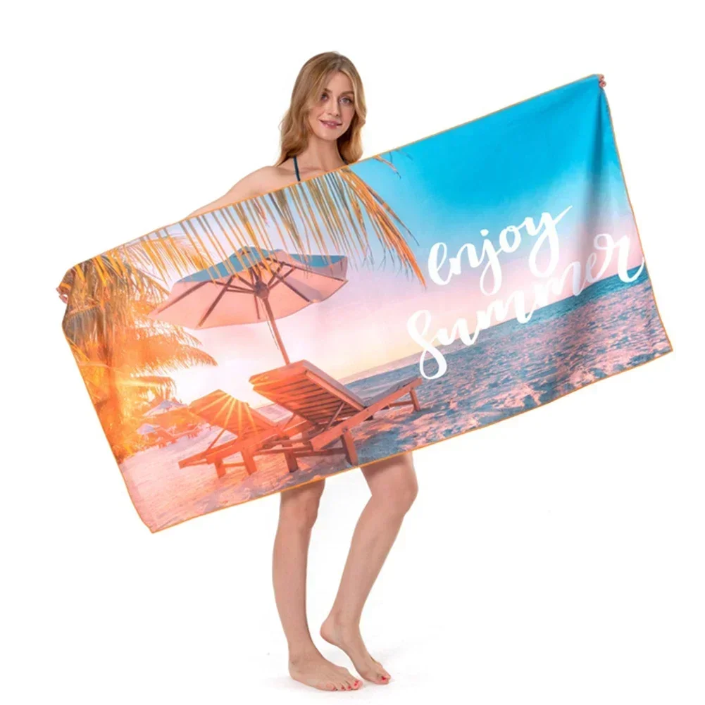 Beach Beach Towels Bath Towels Easy Packing Foldable Design Hanging Carabiner High-quality Material Multi-purpose Towel