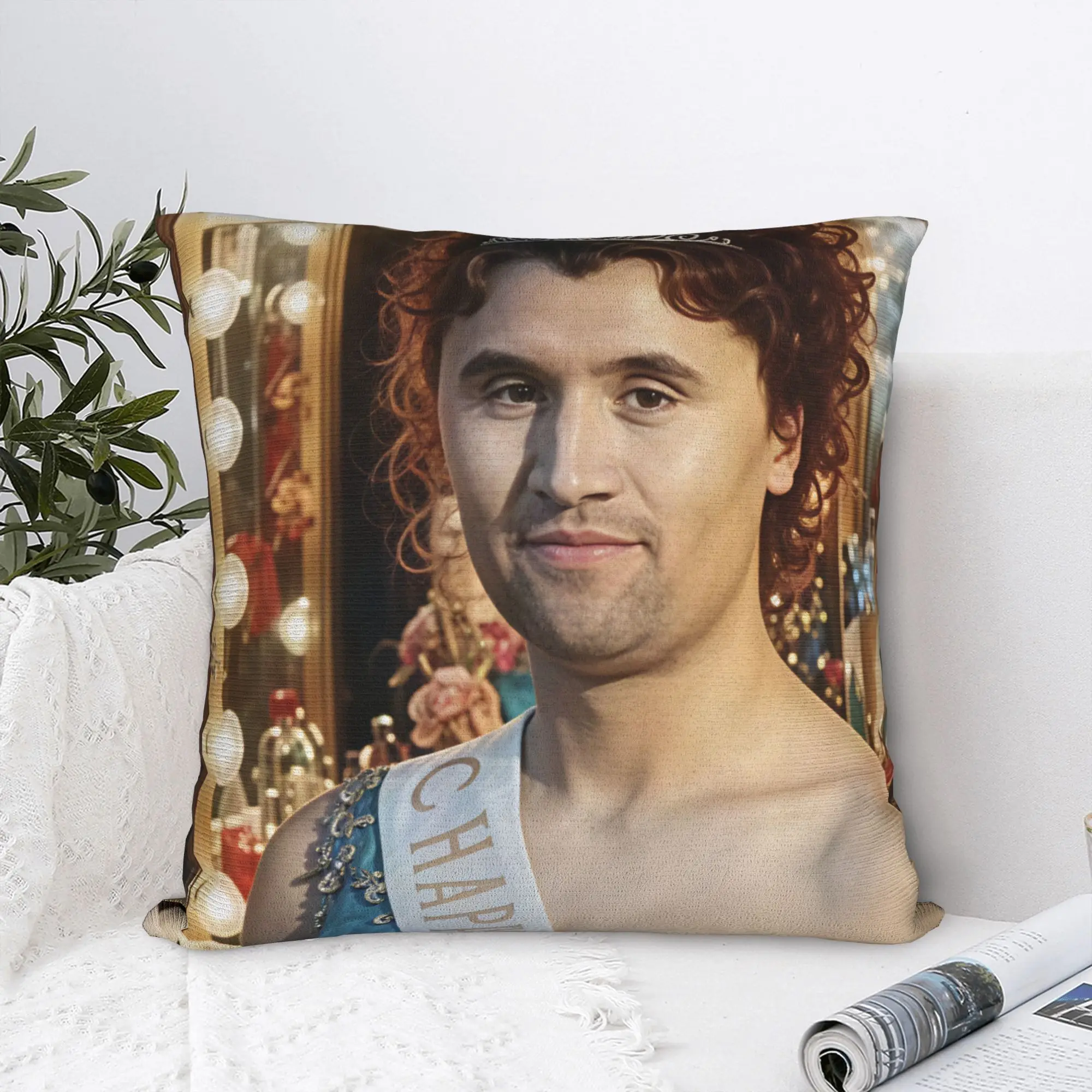 Pillow Cover Charlie Kirk Beauty Pageant Funny Meme  Kawaii Pillow Case For Living Room Chair Pillowcases
