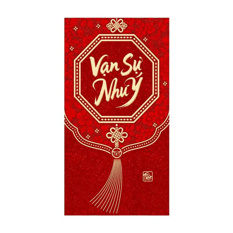 6Pcs Vietnamese 2027 Goat Year Red Envelope Chinese Spring Festival Money Pocket Hongbao for New Year Wedding Gift Decor