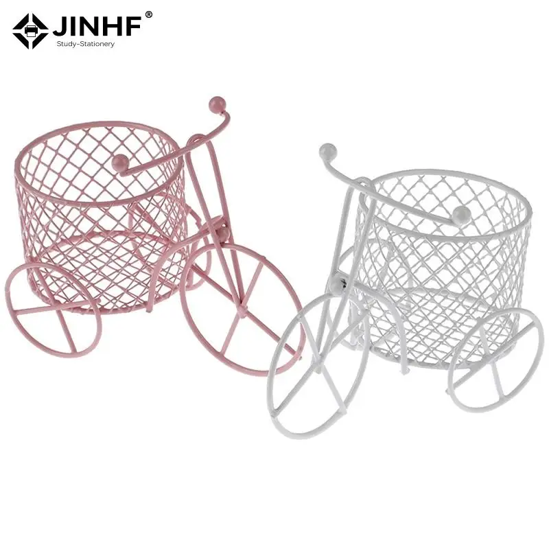 Cute Iron Tricycle Art Decoration Desk Stationery Container Storage Holder For School Office Supplies