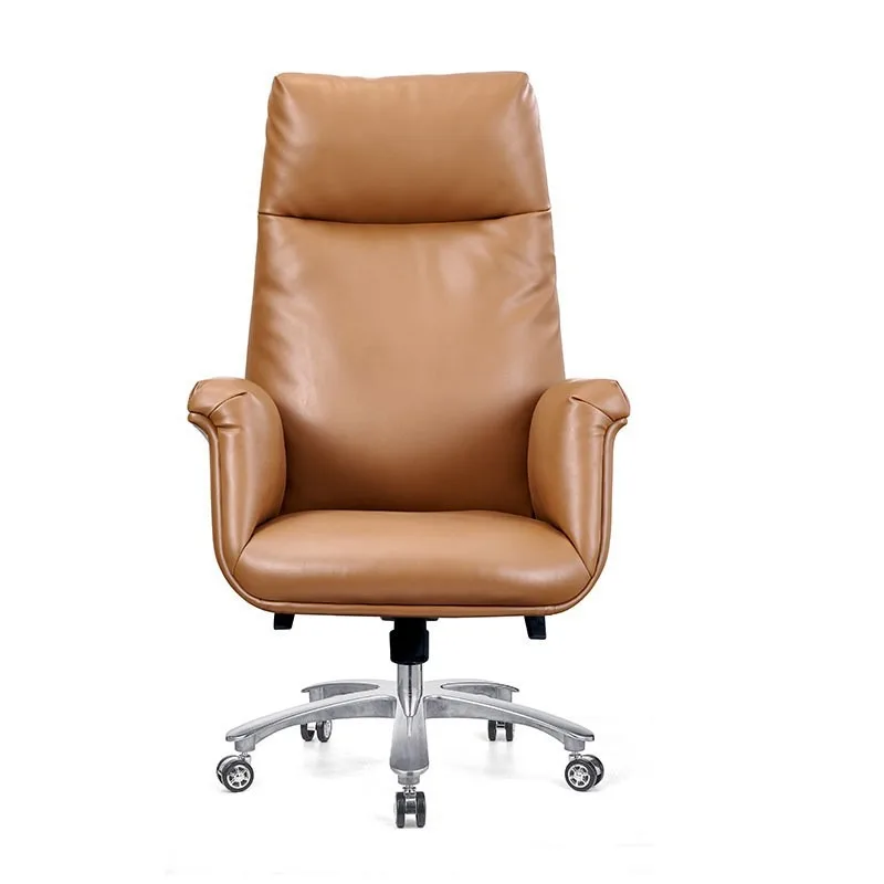 

！@Executive Office Chair Leather Reclining High Back Modern Comfortable Elegant Texture Desk Chair Office Furniture