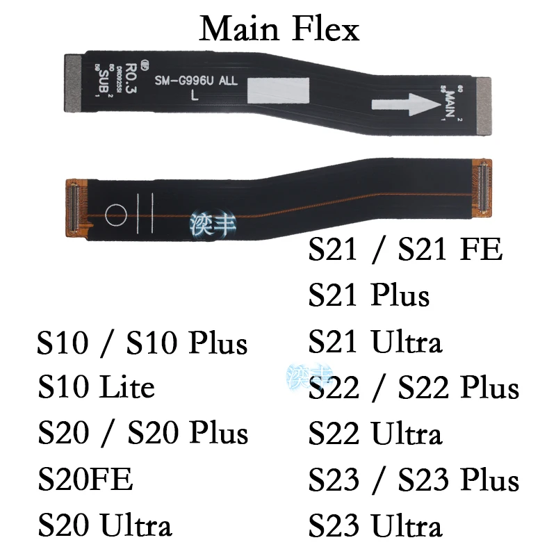 Kabel konektor Motherboard untuk Samsung Galaxy S22 S23 S10 S20 S21 Plus Lite Ultra Fe fleksibel papan ibu utama