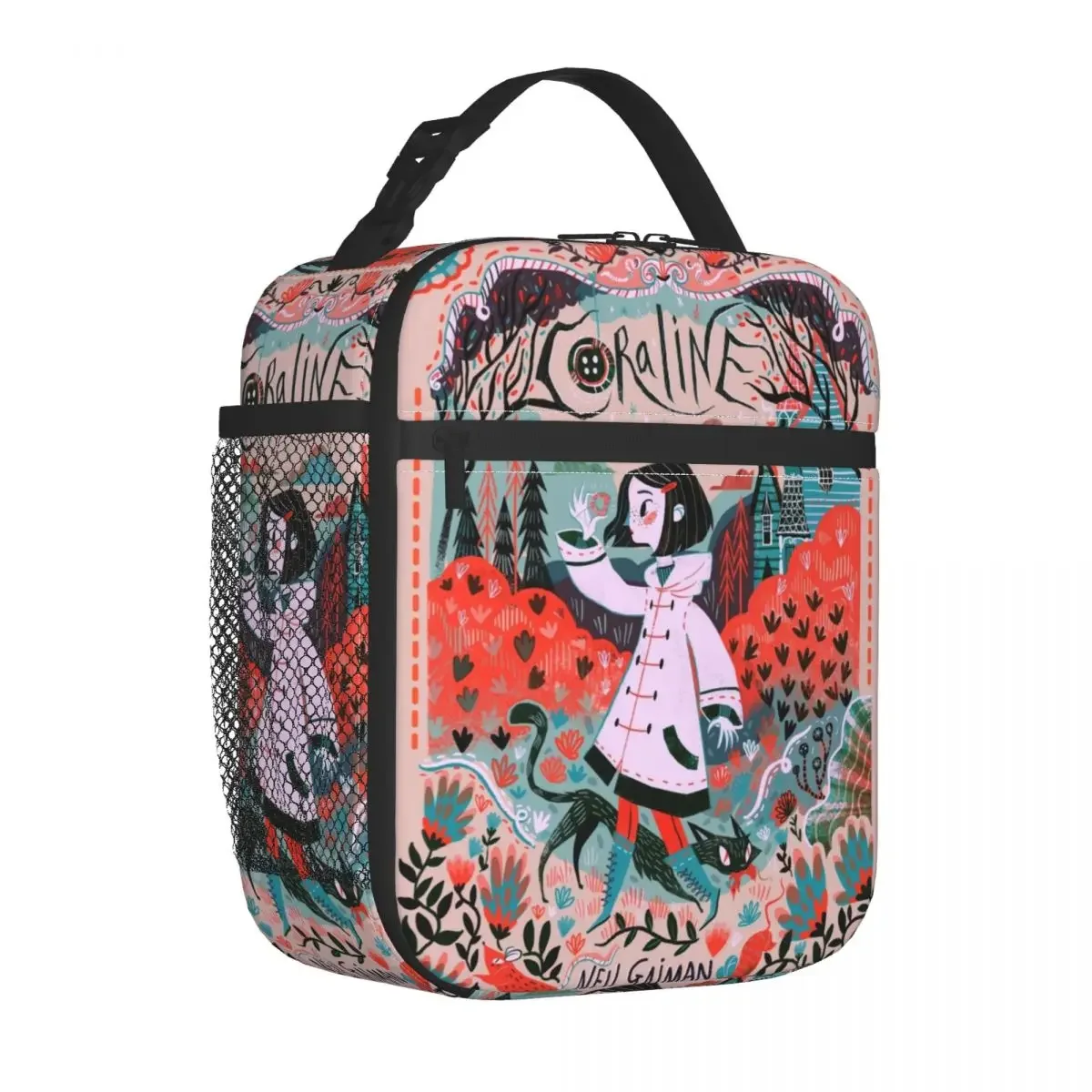 Halloween Horror Movie Coraline Lunch Box for Women Waterproof Cooler Thermal Food Insulated Lunch Bag Kids School Resuable