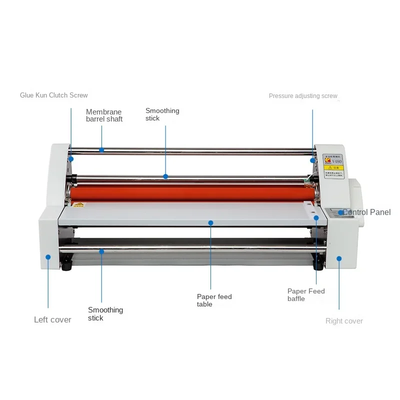 V350 Film Laminator Four Rollers A3 SIZE Hot Roll Laminating Machine Electronic Temperature Control Singleroll Laminator