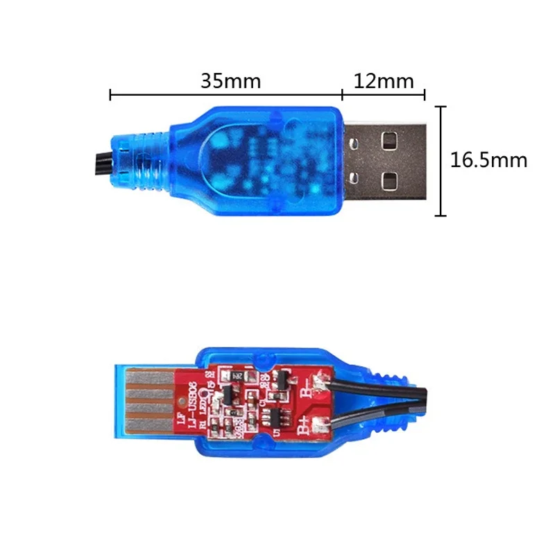 1PCS 3.7V 400mA NiMh/NiCd Battery USB Charger Packs SM 2P Forward Plug Electric Toy USB Charging Cable