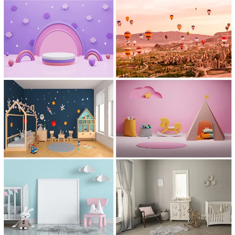 

Vinyl Custom Children Kids Portrait Photography Backdrops Newborn Birthday Photo Backgrounds Room Party Decor ETF-01