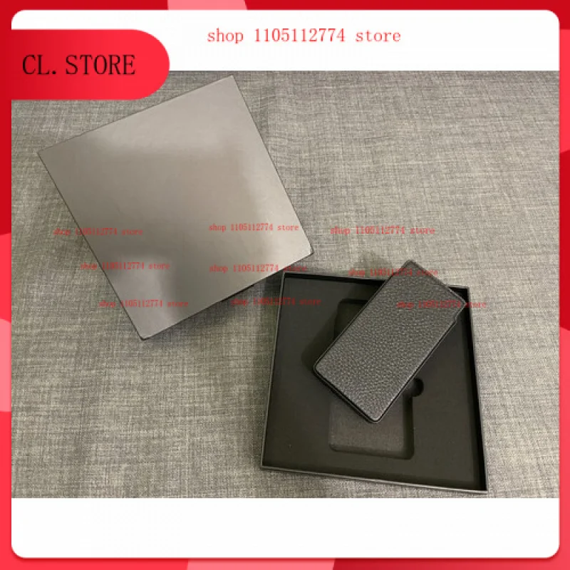 

New in Box Genuine Original for Samsung SM-W2018 Premium Black Cowhide Leather Case