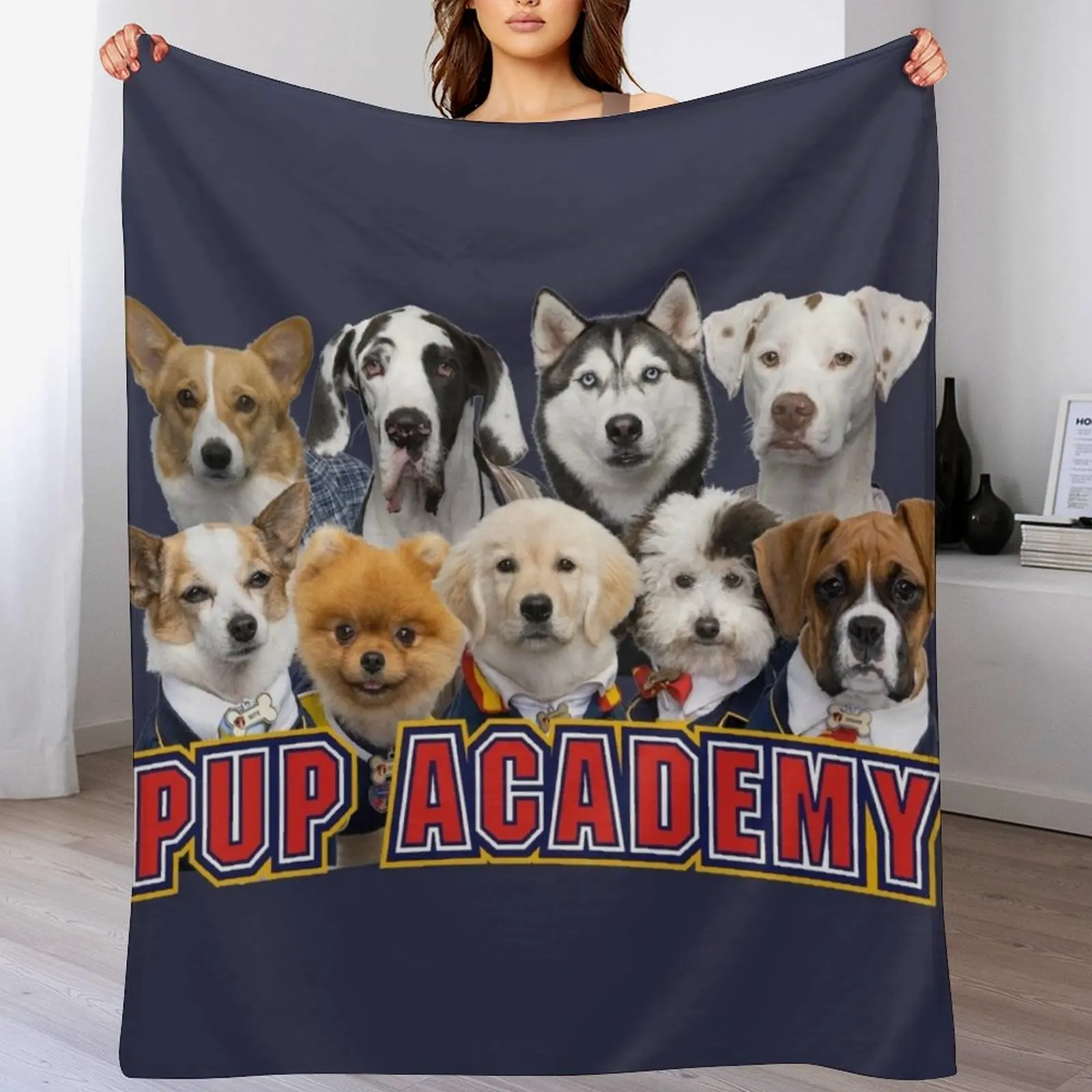 Pup Academy show Throw Blanket manga Custom Vintage Blankets