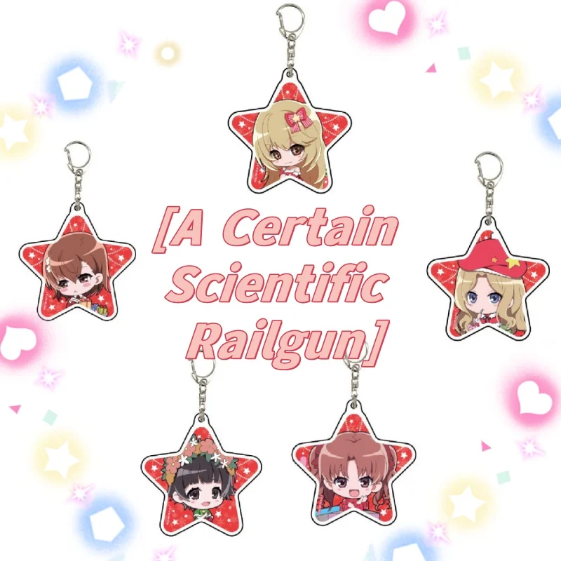 

A Certain Scientific Railgun Red Star Series Acrylic Keychain Pendant Bag Car Keychain Cell phone Accessories present Gift 6cm
