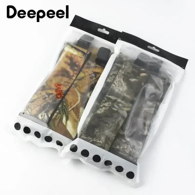 Deepeel 5*115 ซม.Camouflage Men\'s Suspenders X-Type 4 คลิปปรับ Mens Suspender ยืดหยุ่นวงเล็บกว้างแฟชั่นชาย Jockstrap