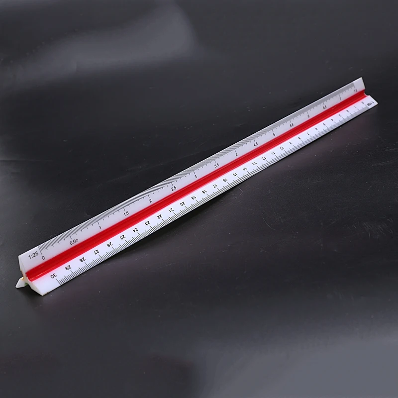 Plastic Triangular Scale Ruler 3 Sides for Architecture Drafting Architect Engineers Technical Measuring Tools