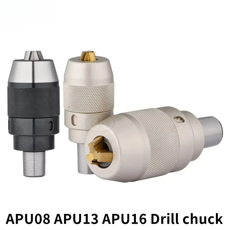 

APU head APU08 APU13 APU16 Drill chuck integrated self-tightening tools for CNC BT30 BT40 NT30 NT40 lathe tool holder Milling