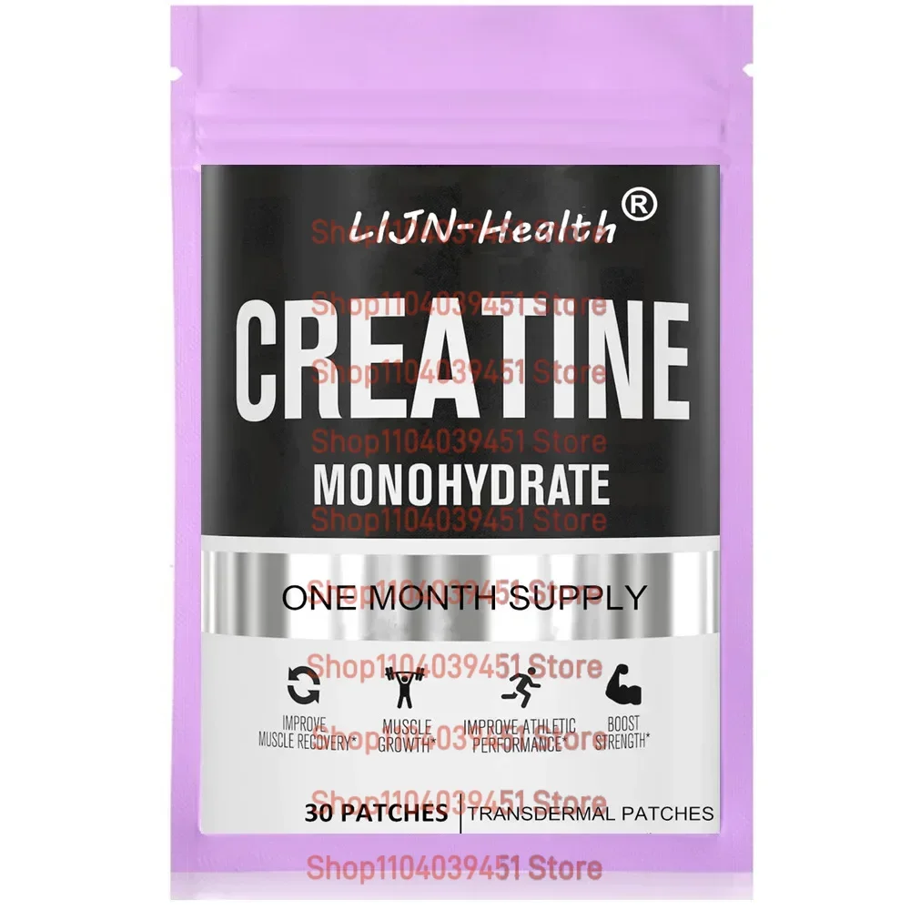 Creatine Monohydrate Transdermal Patches for Muscle Growth, Increased Strength, Enhanced Energy Output 30 Patches