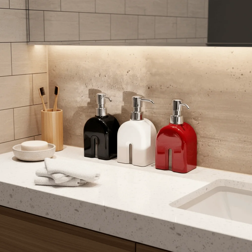 Multifunctional Plastic Shower Gel Shampoo Bubbler 400ml Refillable Hand Wash Bubbler Pump Style Empty Soap Dispenser Hotel