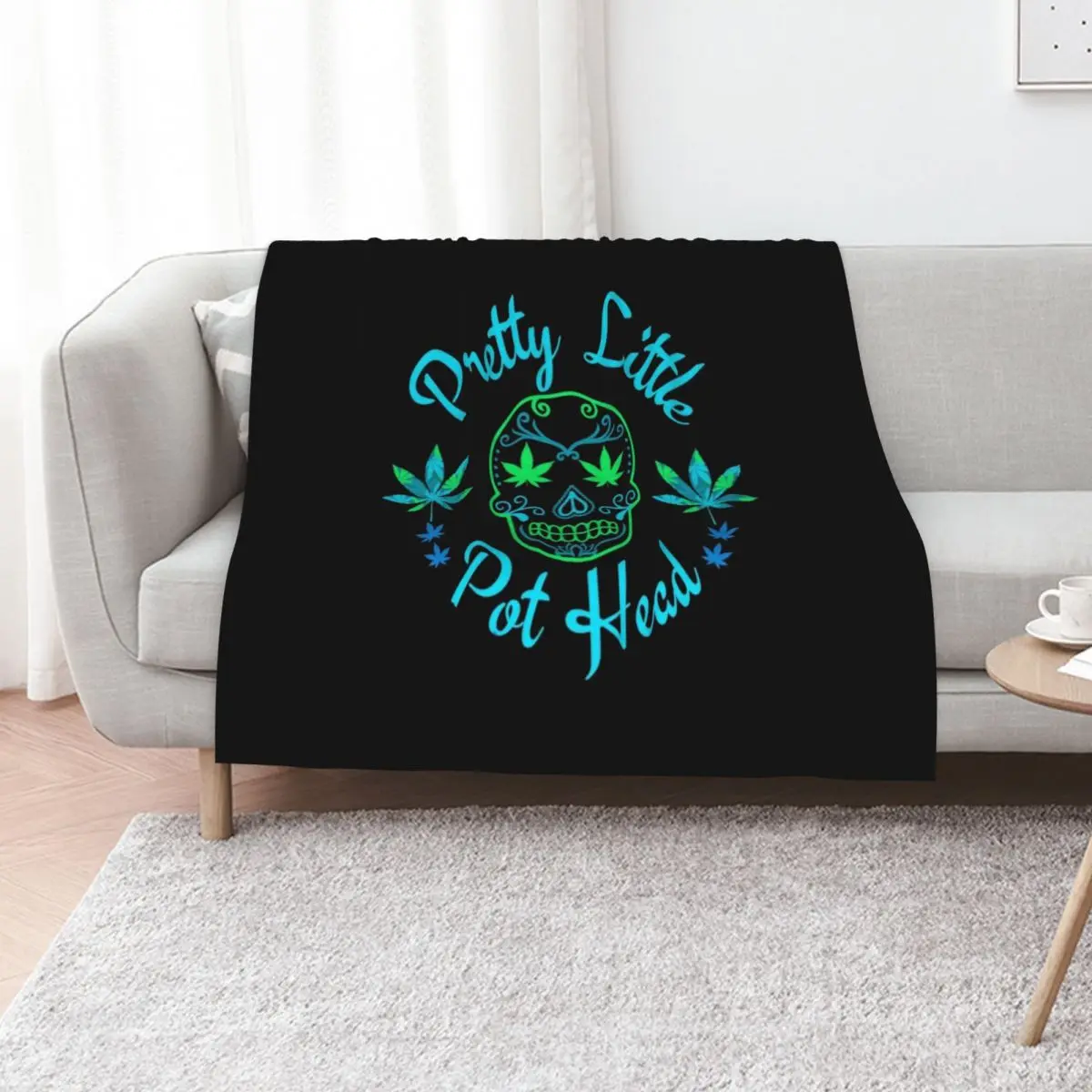 Pretty little pot head Neon Throw Blanket for sofa Thin decorative funny gift cosplay anime Blankets