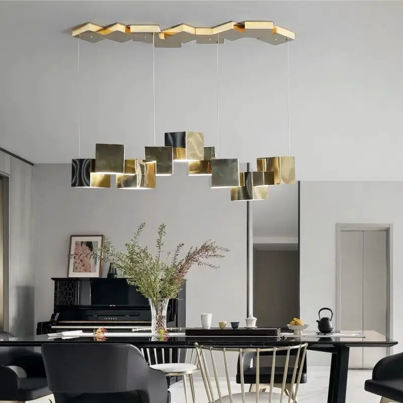 Post-modern Combination Magic Cube Restaurant Pendant Lamp Nordic Simple Personality Bar Lighting Cafe Hotel Acrylic Chandelier