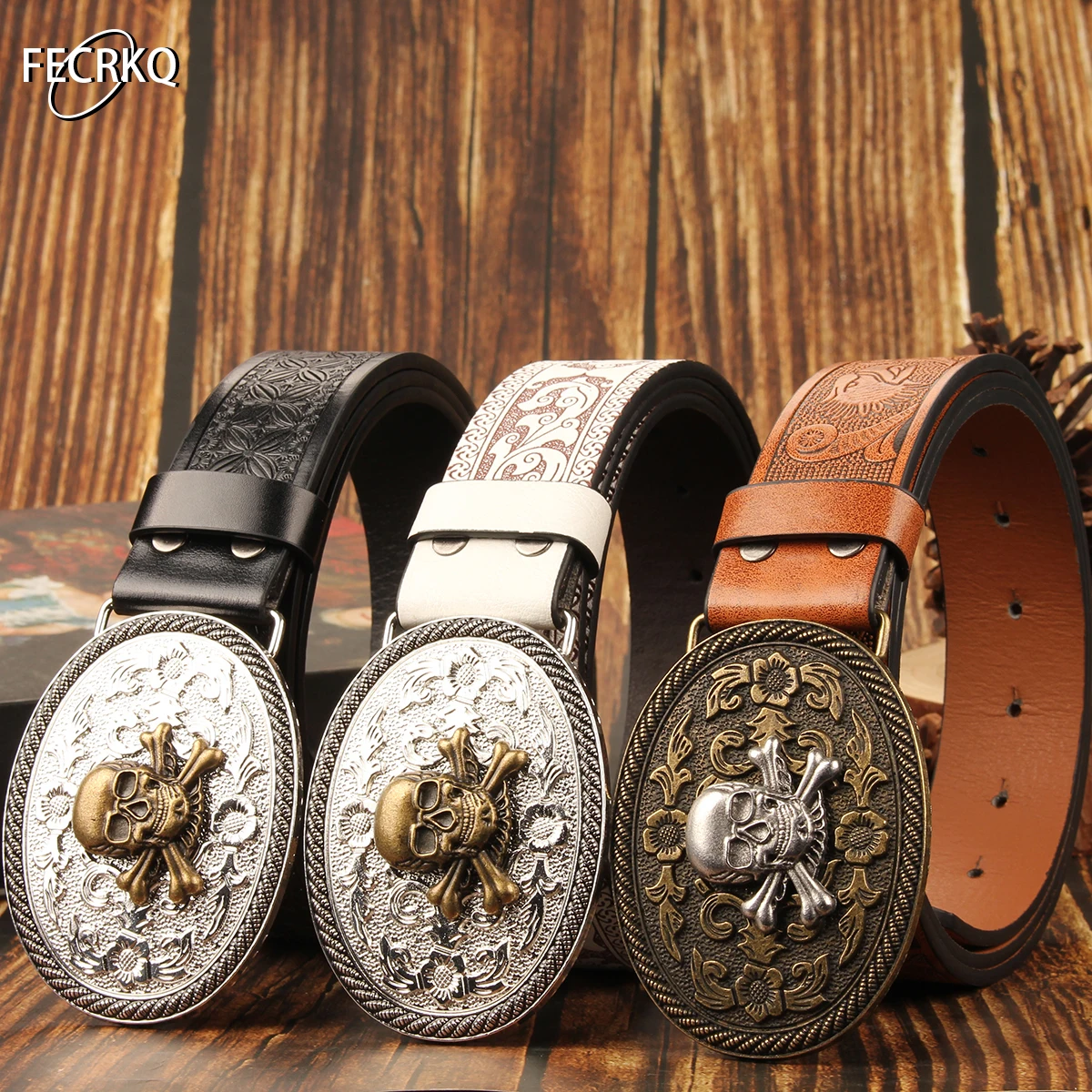 العلامة التجارية الفاخرة الرجال الغربية الدنيم حزام الجمجمة مجلس مشبك الشباب خمر عادية تنوعا حزام الجينز حزام للرجال الملحقات