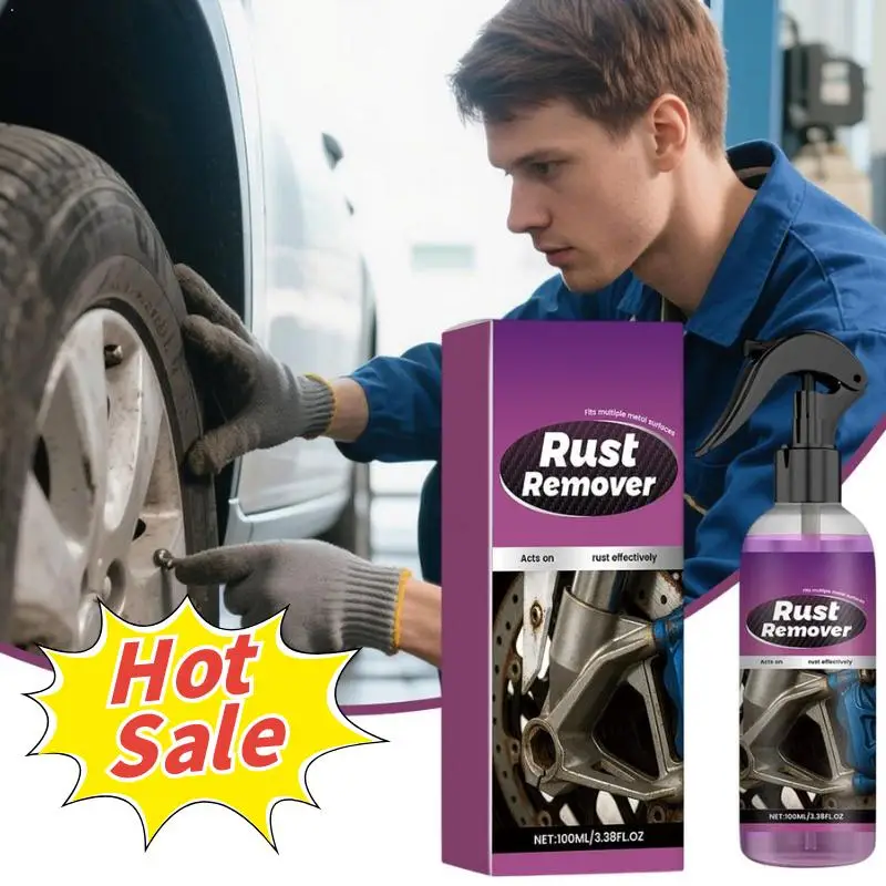 100ml Metal Rust Remover Spray Universal Effective Cleaner For All Metal Surfaces Multi-Purpose Rust Remover Spray