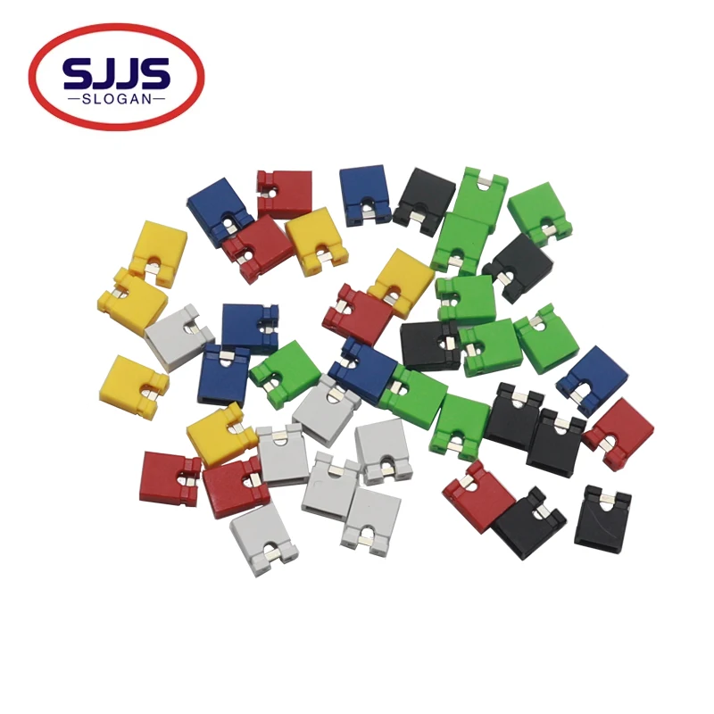 【200-50PCS】 Pitch jumper shorted cap & Headers & Wire Housings 2.54MM SHUNT Black yellow white green red blue