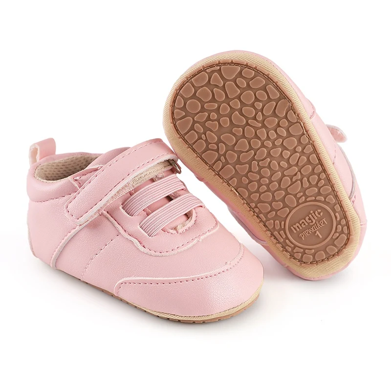 Zapatos de cuero para bebé, zapatillas informales para niño y niña, zapatos antideslizantes para primeros pasos