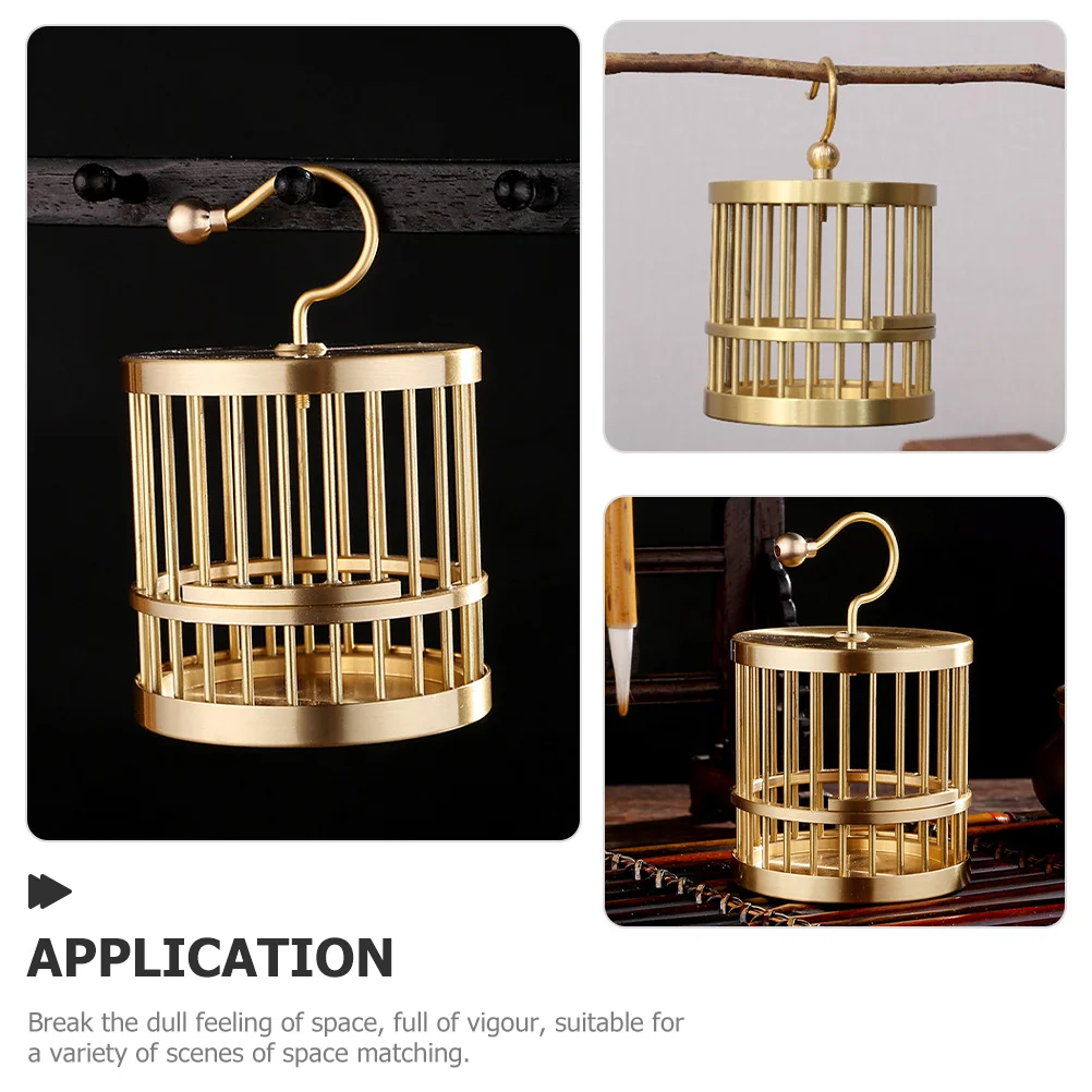 

Brass Bird Cage Decor Vintage Retro Decorative Ornamental Craft Desktop Home Office Decoration Bird Cage Decor